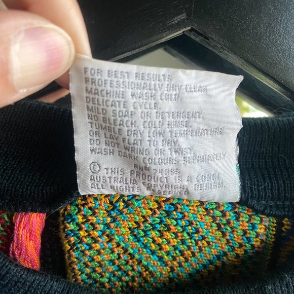 Rare Vintage COOGI Australia 3D Bright Multicolor Sweater - Picture 4 of 4